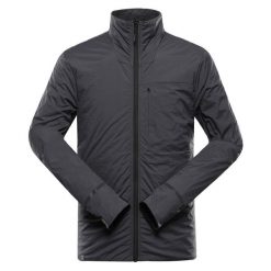 Pánská sporotvní zateplená bunda s wr NOKED. Szare kurtki męskie Alpine Pro, s, bez wzorów, sportowe, bez kaptura. W wyprzedaży za 742.00 zł.