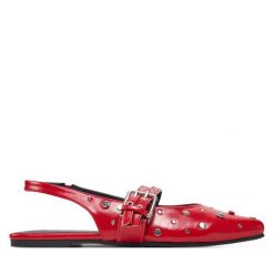Sandały ONLY Shoes. Czerwone sandały damskie ONLY Shoes, bez wzorów, bez obcasa, na płaskiej podeszwie, bez zapięcia. Za 109.99 zł.