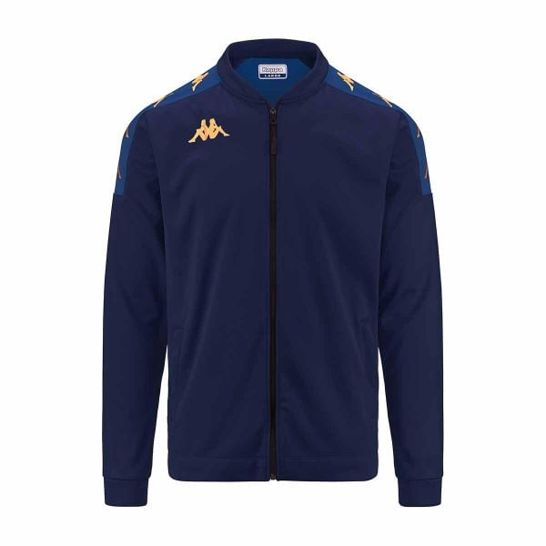 Kurtka z dresu Kappa Giullio. Niebieskie bluzy męskie Kappa, m, bez wzorów, z dresówki, do piłki nożnej. Za 266.00 zł.