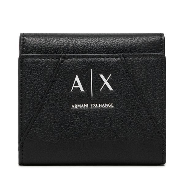 Portfel Armani Exchange. Czarne portfele damskie Armani Exchange, bez wzorów. Za 269.99 zł.