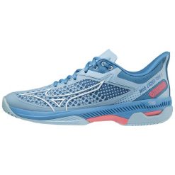 Damskie buty halowe Mizuno Wave Exceed Tour 5 CC. Białe obuwie sportowe damskie Mizuno, bez wzorów, z materiału, tenisowe, mizuno wave. Za 446.40 zł.