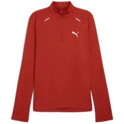 Bluza do biegania męska PUMA Run Cloudspun 1/4 Zip. Czerwone bluzy męskie Puma, m, bez wzorów, bez kaptura. Za 309.99 zł.