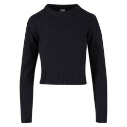 Sweter damski Urban Classics. Czarne swetry damskie Urban Classics, na zimę, bez wzorów, z bawełny, bez kołnierzyka, bez ramiączek, bez kaptura. Za 206.00 zł.