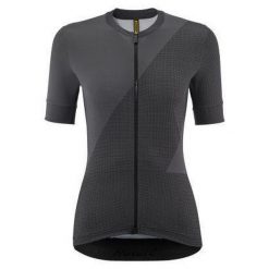 Damski jersey Mavic Aksium Graphic. Czarne koszulki sportowe damskie MAVIC, bez wzorów, z jersey, bez kołnierzyka, bez ramiączek, rowerowe. W wyprzedaży za 349.00 zł.