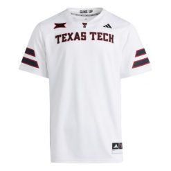Koszulka Premier Texas Tech Away. Białe koszulki sportowe męskie Adidas, bez wzorów, bez kołnierzyka, bez ramiączek, do piłki nożnej. Za 479.00 zł.
