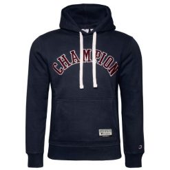 Bluza sportowa męska Champion Hooded Sweatshirt. Niebieskie bluzy męskie Champion, m, bez wzorów, z bawełny, z kapturem. Za 261.45 zł.