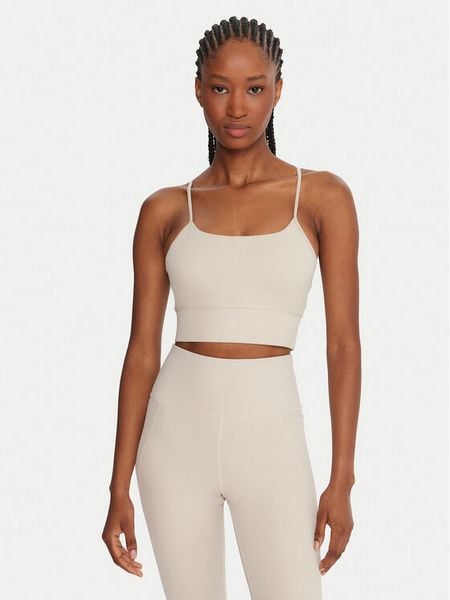 Reebok Biustonosz sportowy Reebok X Ewa Chodakowska RK25310CCW Beżowy. Brązowe koszulki sportowe damskie Reebok, xs, bez wzorów, z syntetyku, bez kołnierzyka, bez ramiączek, na jogę i pilates. Za 149.99 zł.