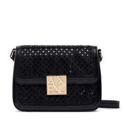 Torebka Armani Exchange. Czarne torebki do ręki damskie Armani Exchange, bez wzorów, bez dodatków. Za 614.99 zł.