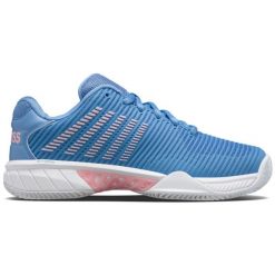 Buty do tenisa damskie K-Swiss Hypercourt Express 2 Clay. Niebieskie obuwie sportowe damskie K-SWISS, bez wzorów, z materiału, tenisowe. Za 676.00 zł.