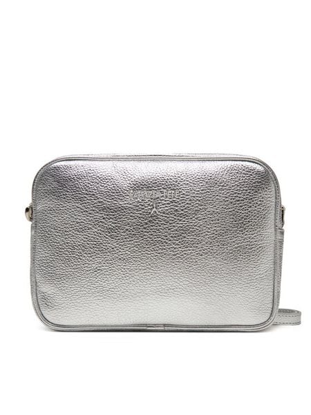 Patrizia Pepe Torebka 8B8985/L138-S298 Srebrny. Szare listonoszki damskie Patrizia Pepe, bez wzorów, ze skóry, bez dodatków. Za 469.99 zł.