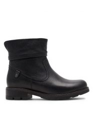 Go Soft Botki WI23-DEMETRA-20 Czarny. Czarne botki damskie GO SOFT, ze skóry, bez obcasa, na płaskiej podeszwie, bez zapięcia. Za 259.99 zł.