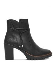 Rieker Botki CEO-Y2567-00 Czarny. Czarne botki damskie Rieker, ze skóry, bez obcasa, na słupku, bez zapięcia. Za 329.99 zł.