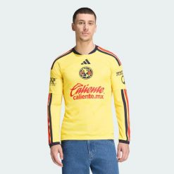 Koszulka domowa z długim rękawem Club America 26/27. Niebieskie koszulki sportowe męskie Adidas, m, bez wzorów, z materiału, bez kołnierzyka, bez ramiączek, do piłki nożnej, climacool (adidas). Za 479.00 zł.