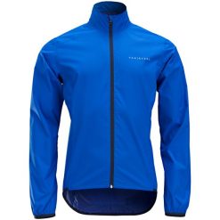 Kurtka przeciwdeszczowa rowerowa szosowa Triban RC100. Niebieskie buty sportowe męskie TRIBAN, m, bez wzorów, z materiału, sportowe, bez kaptura. Za 89.99 zł.