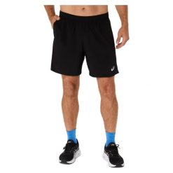 7-calowe spodenki Asics Core. Czarne krótkie spodenki sportowe męskie Asics, m, bez wzorów, z materiału, do biegania. Za 239.00 zł.