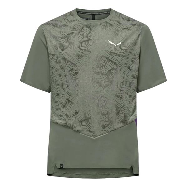 T-shirt Salewa Pedroc Tech Dry. Zielone t-shirty męskie Salewa, m, bez wzorów, sportowe, bez kołnierzyka. Za 275.29 zł.