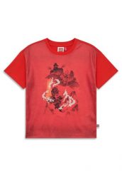 Koszulka Chłopięca LEGO Ninjago Taj203 Czerwona. Czerwone t-shirty dla chłopców LEGO, z aplikacjami, z bawełny, bez ramiączek. Za 62.99 zł.