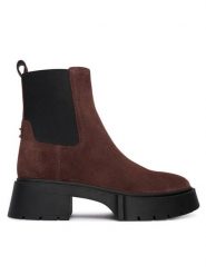 Coach Sztyblety Leah Platform CCH89 Brązowy. Brązowe botki damskie Coach, ze skóry, bez obcasa, na płaskiej podeszwie, bez zapięcia. Za 1,429.00 zł.