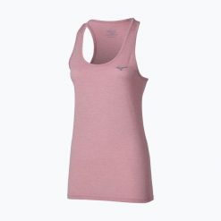 Koszulka do biegania damska Mizuno Impulse Core Tank. Czerwone koszulki sportowe damskie Mizuno, s, bez wzorów, z materiału, bez kołnierzyka, bez ramiączek, do biegania. Za 119.99 zł.