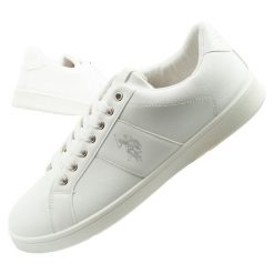 Buty trampki sneakersy męskie U.S. Polo Assn. Białe trampki męskie U.S. Polo Assn., bez wzorów, z gumy, biznesowe, bez zapięcia. Za 139.00 zł.
