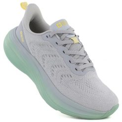 Półbuty sportowe damskie na platformie szare Big Star TT274048. Szare obuwie sportowe damskie Big Star, bez wzorów, z tkaniny. Za 259.99 zł.