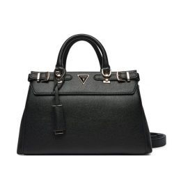 Torebka Guess. Czarne torebki do ręki damskie Guess, z aplikacjami, bez dodatków. Za 409.99 zł.