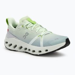 Buty do biegania damskie On Cloudsurfer Trail Waterproof. Zielone obuwie sportowe damskie On, bez wzorów, z materiału, do biegania. Za 609.99 zł.