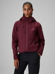 4F Kurtka softshell wiatroodporna membrana 8000 damska - burgundowa XL. Czerwone kurtki damskie 4f, s, bez wzorów, z softshellu, bez kaptura. Za 499.99 zł.