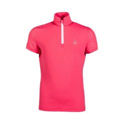 Dziewczęca jeździecka koszulka polo HKM Kids Aymee. Czerwone t-shirty i topy dla dziewczynek HKM KIDS, bez wzorów, z materiału, bez ramiączek. Za 172.00 zł.