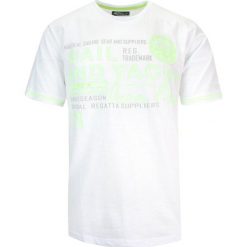 T-Shirt Męski Biały z Zielonym Nadrukiem, Koszulka, Krótki Rękaw, U-neck. Białe t-shirty męskie MCL, na lato, l, bez wzorów, z bawełny, casualowe, bez kołnierzyka. Za 119.00 zł.