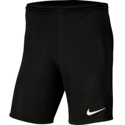 Spodenki piłkarskie męskie Nike BV6855-010 DF Park III. Czarne krótkie spodenki sportowe męskie Nike, l, bez wzorów, do piłki nożnej. Za 71.39 zł.