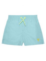 Guess Szorty kąpielowe L5GZ00 WG282 Niebieski Regular Fit. Niebieskie kąpielówki dla chłopców Guess, z aplikacjami, z syntetyku. Za 129.99 zł.