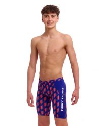 Spodenki FUNKY TRUNKS Flash - jammery chłopięce 128-140cm/8/UK24. Czerwone kąpielówki dla chłopców FUNKY TRUNKS, bez wzorów, z materiału. Za 199.00 zł.