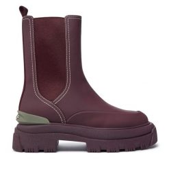 Sztyblety HOFF. Czerwone botki damskie HOFF, bez obcasa, na płaskiej podeszwie, bez zapięcia. Za 569.99 zł.