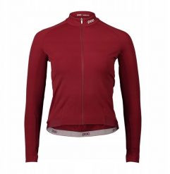 Bluza rowerowa damska POC W Ambient Thermal Jersey - garnet red. Czerwone bluzy damskie POC, bez wzorów, z jersey, bez kaptura. Za 728.14 zł.