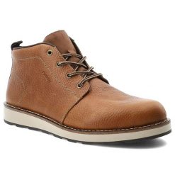 Brązowe Botki Rieker Eleganckie Obuwie Męskie. Brązowe botki męskie Rieker, na zimę, ze skóry, eleganckie, bez zapięcia. Za 339.00 zł.