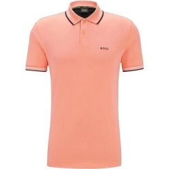 Koszulka męska Polo BOSS Paul Open Red slim fit czerwona (50506193-649). Brązowe koszulki polo męskie Boss, m, bez wzorów, sportowe, bez ramiączek. Za 249.00 zł.