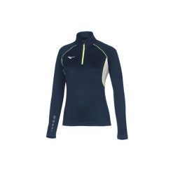 Premium sweatshirt damski Mizuno JPN warmer. Niebieskie bluzy sportowe damskie Mizuno, bez wzorów, bez kaptura, do biegania. Za 237.50 zł.