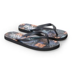 Japonki męskie Rip Curl SWC Bloom Open Toe. Niebieskie klapki męskie Rip Curl, z materiału, sportowe. Za 69.99 zł.