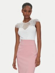 Rinascimento Body CFC0122575003 Biały Slim Fit. Białe bluzki damskie Rinascimento, xl, bez wzorów, z syntetyku, bez kołnierzyka, bez ramiączek. Za 189.99 zł.