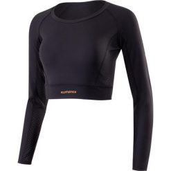 Damski crop top Climatex Mera – czarny, L. Czarne koszule damskie ZEAGLE, l, bez wzorów, z elastanu, sportowe, bez kołnierzyka, bez ramiączek. Za 200.99 zł.