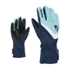 Rękawiczki dziecięce Ziener Loriko AS Glove Junior. Niebieskie rękawiczki dziecięce Ziener, bez wzorów. Za 169.99 zł.