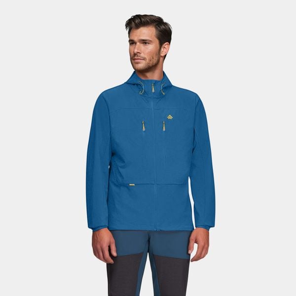 Kurtka męska softshell Alpinus Pourri. Niebieskie kurtki męskie Alpinus, m, bez wzorów, z softshellu, trekkingowe. Za 299.00 zł.