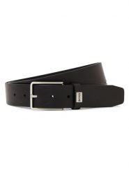 BOSS Skórzany pasek Mężczyźni skóra czarny, 115. Czarne paski damskie Boss, bez wzorów, ze skóry, eleganckie. Za 229.95 zł.
