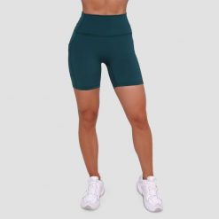 Szorty damskie fitness slim z kieszeniami zielone Ignite. Zielone szorty sportowe damskie GYMBEAM, xs, bez wzorów, z elastanu, sportowe, do biegania. Za 85.90 zł.