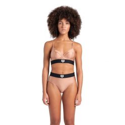 Strój kąpielowy damski dwuczęściowy bikini na basen plażę Arena Logo Tape. Czerwone bikini damskie Arena, s, bez wzorów. Za 59.99 zł.