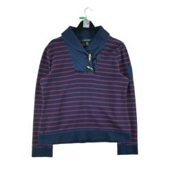 Second life - Damski granatowy sweter - Stan bardzo dobry. Niebieskie swetry damskie Ralph Lauren, bez wzorów, bez kołnierzyka, bez ramiączek, bez kaptura. Za 127.76 zł.