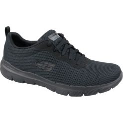 Czarne Buty Skechers Flex Appeal 3.0 W 13070-BBK. Czarne obuwie sportowe damskie Inny, bez wzorów, z materiału. W wyprzedaży za 289.00 zł.