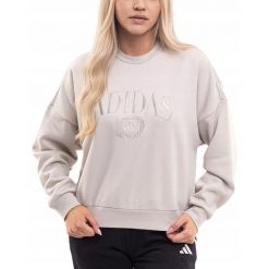 Bluza Damska adidas Dresowa Sportowa Logo bez Kaptura Bawełniana roz. XL. Brązowe bluzy sportowe damskie Adidas, s, bez wzorów, z bawełny, bez kaptura. Za 206.00 zł.