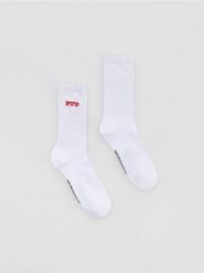 Skarpetki z bawełną SUPERMAN™ - biały. Białe skarpety męskie Reserved, bez wzorów, z bawełny. Za 29.99 zł.
